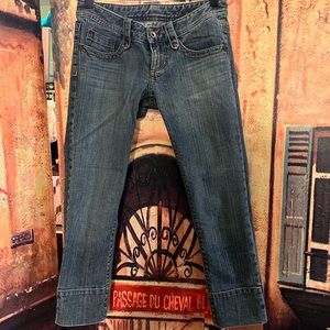 Womens long jean crops